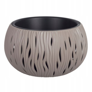 Doniczka Bowl Sandy DSK370 mocca fale żłobienia