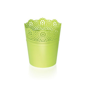 Ażurowa Doniczka Osłonka LACE DLAC180 limonka