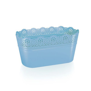 Ażurowa Doniczka Osłonka LACE DLAC285 Błękitny