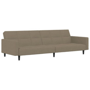 2-osobowa sofa rozkładana, jasnoszara, obita mikrofibrą