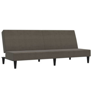 Rozkładana sofa 2-osobowa, ciemnoszara, mikrofibra