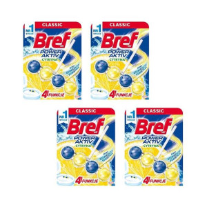 Bref Power Aktiv CYTRYNA Zawieszka do WC 4x50g
