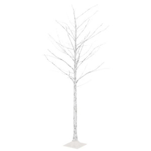 Brzoza z oświetleniem, 128 ciepłych białych LED, 220 cm