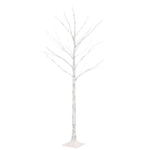 Brzoza z oświetleniem, 72 ciepłe białe LED, 150 cm