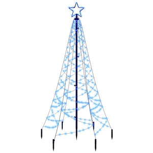 Choinka z kołkiem gruntowym, 200 niebieskich LED, 180 cm