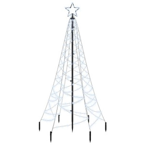 Choinka z kołkiem gruntowym, 200 zimnych białych LED, 180 cm