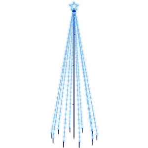 Choinka z kołkiem gruntowym, 310 niebieskich LED, 300 cm