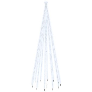 Choinka z kołkiem gruntowym, 732 zimne białe LED, 500 cm
