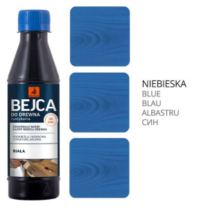 Bejca Do Drewna Rustykalna Spirytusowa NIEBIESKA 200ml Dragon