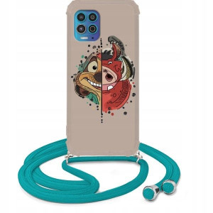 Etui Crossbody Do MOTOROLA G100 Turkus Bajki Wzory
