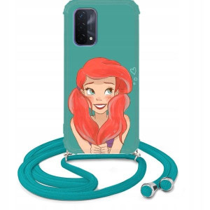 Etui Crossbody Do OPPO A74 5G Turkus Bajkowe Wzory