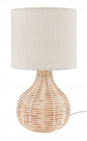 Lampa Helmer lampka stołowa nocna rattan
