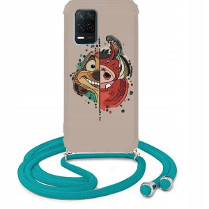 Etui Crossbody Do REALME V13 5G Turkus Bajki Wzory