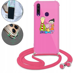 Etui Crossbody Róż Do HUAWEI Y6P Bajki Mix Wzorów