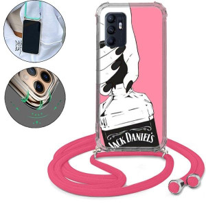 Etui Crossbody Róż Do OPPO RENO 6 Bajki Mix Wzorów