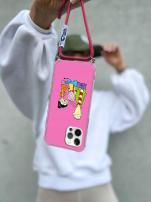 Etui Crossbody Róż Do SAMSUNG A13 5G Bajki Wzory