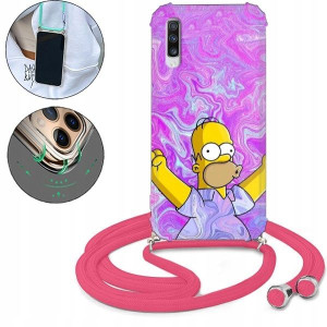 Etui Crossbody Róż Do SAMSUNG A70 Bajki Mix Wzorów