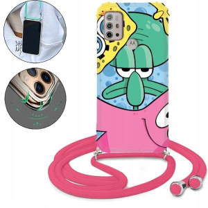 Etui Crossbody Różowy Do MOTOROLA G30 Bajki Wzory