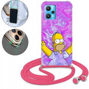 Etui Crossbody Różowy Do REALME 9 PRO Bajki Wzory