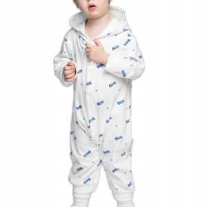 Rampers z kapturem kindaj Blue Candy - 12-18 m