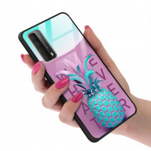 Etui Glass do HUAWEI P SMART 2021 Kwiaty Top Wzory