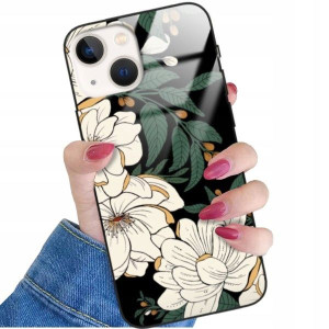 ETUI GLASS do IPHONE 13 MINI Kwiaty Wiosenne Wzory