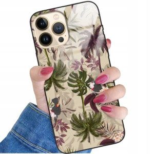 ETUI GLASS do IPHONE 13 PRO MAX Kwiaty Japan Wzory