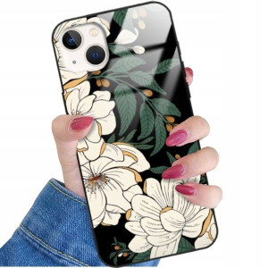 ETUI GLASS do IPHONE 14 PLUS Kwiaty Wiosenne Wzory