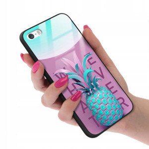 Etui Glass do IPHONE 5 Case Kwiaty Flower Wzory