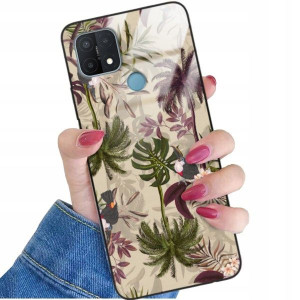 ETUI GLASS do OPPO A15 Kwiaty Wiosna Japonia Wzory