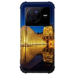 Etui Anti-Shock Do VIVO X80 Podróże Świat Wzory