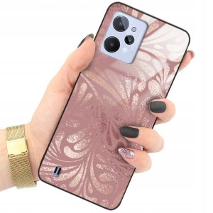 ETUI GLASS do REALME C31 Gold Glamour Rose Wzory