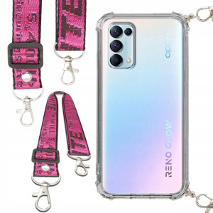Etui Anti-Shock Ze Smyczą Różowa Do OPPO RENO 5K