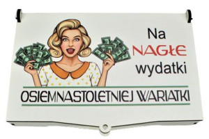 Pudełko na Pieniądze z Życzeniami  Dla Dziewczyny  18 Urodziny Nadruk