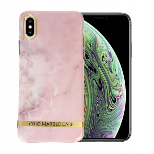 Etui Chic Marble Do Iphone Xs Różowy Ochronne Case