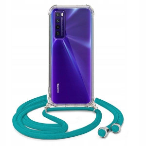 Etui Crossbody Do HUAWEI NOVA 7 Turkusowy Sznurek