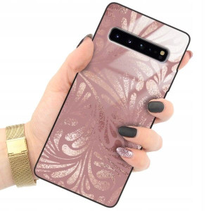 ETUI GLASS do SAMSUNG S10 5G Gold Glamour Wzory