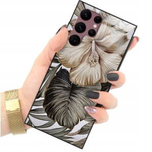 ETUI GLASS do SAMSUNG S22 ULTRA Kwiaty Woman Wzory