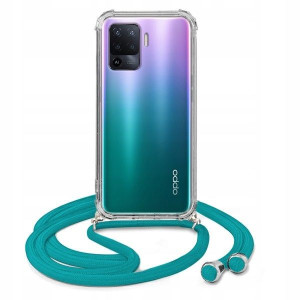 Etui Crossbody Do OPPO RENO 5 LITE Turkus Sznurek