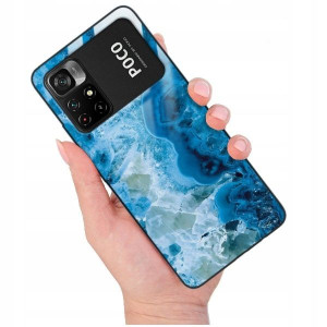 ETUI GLASS do XIAOMI POCO M4 PRO 5G Pióra Wzory