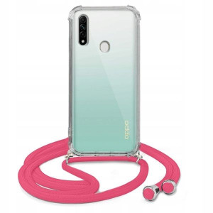 Etui Crossbody Róż Do OPPO A31 2020 Case Sznurek