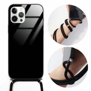 Etui CROSSGLAM do IPHONE 12 PRO MAX Czarny Sznurek