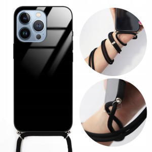 Etui CROSSGLAM do IPHONE 13 PRO Czarny Sznurek
