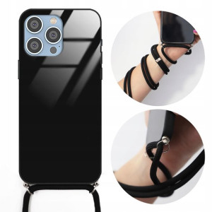 Etui CROSSGLAM do IPHONE 14 PRO MAX Czarny Sznurek