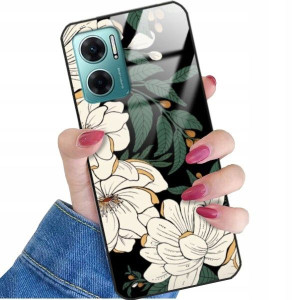 ETUI GLASS do XIAOMI REDMI NOTE 11E Kwiaty Wzory