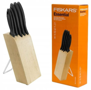 Noże Fiskars Essential Zestaw 5 Noży W Bloku