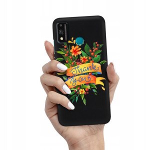 Etui Matowe Czarne do HUAWEI HONOR 9X LITE Wzory