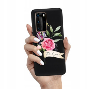 Etui Matowe Czarne do HUAWEI P40 PRO Modne Wzory