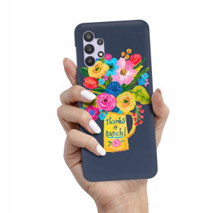 Etui Matowe Granat do SAMSUNG A32 5G Modne Wzory