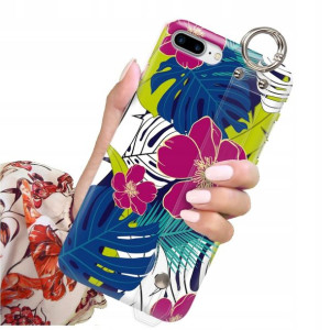 ETUI PASEK do iPHONE 8 PLUS Kwiaty Flower Wzory